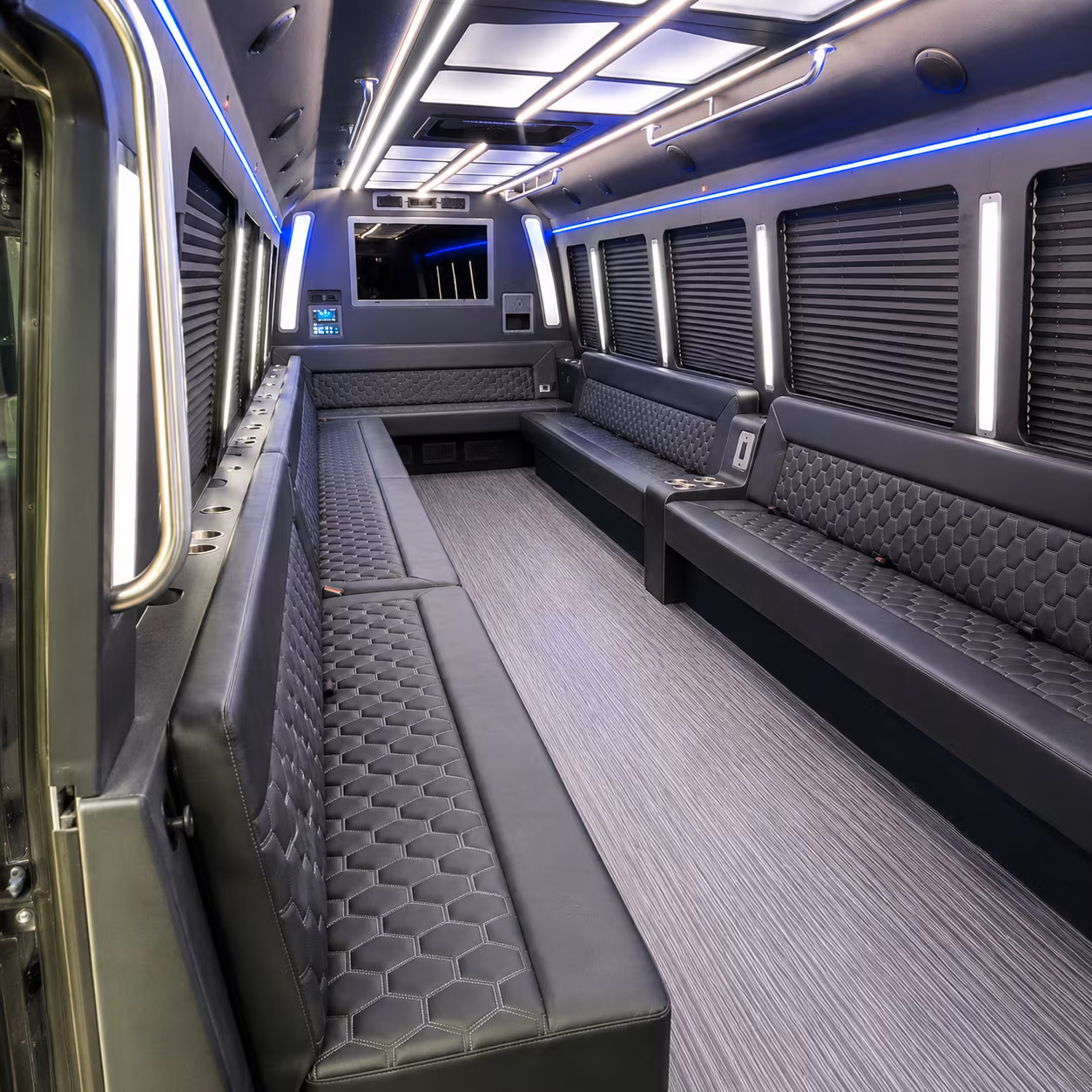 palmdale 40 passenger party bus interior