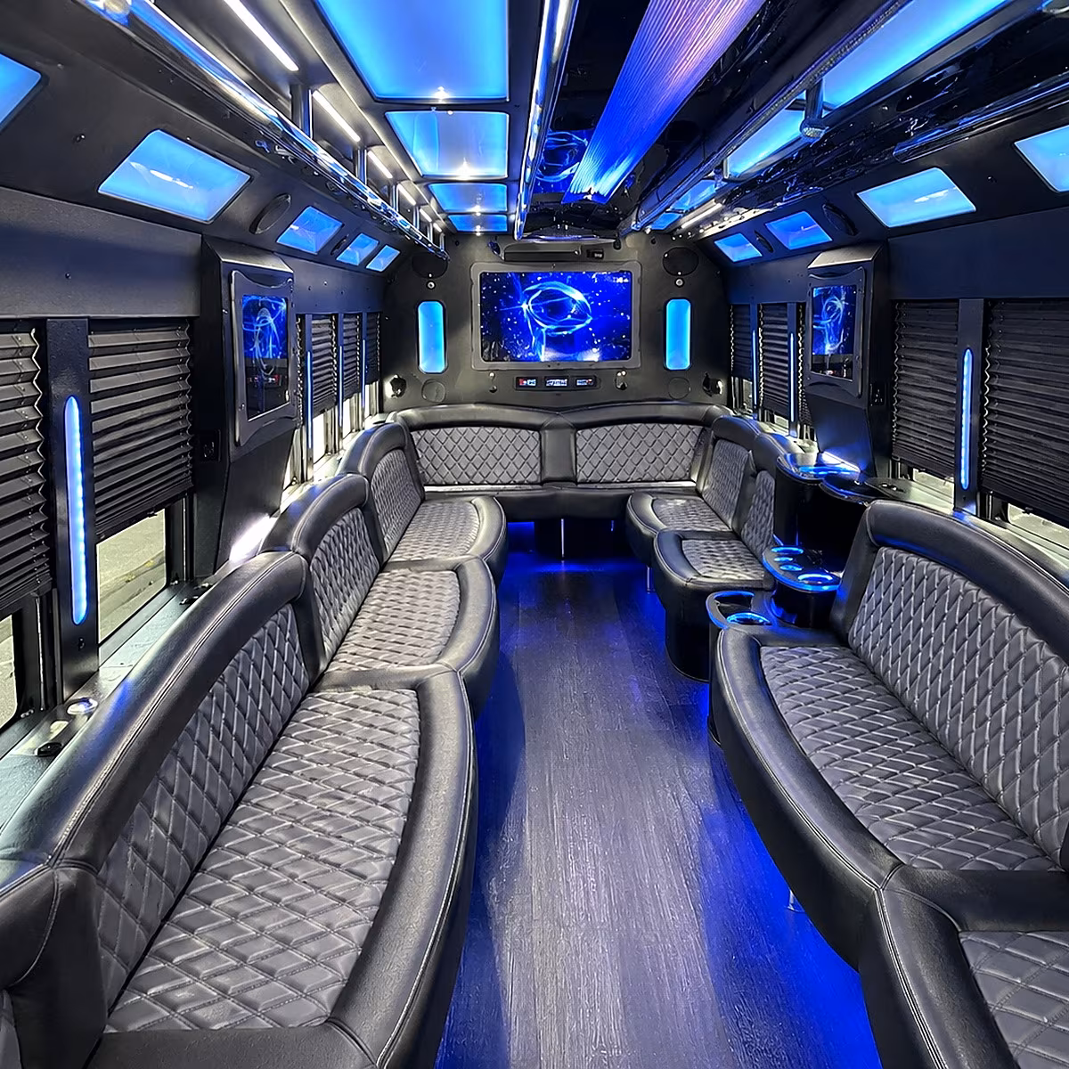 palmdale 50 passenger party bus interior