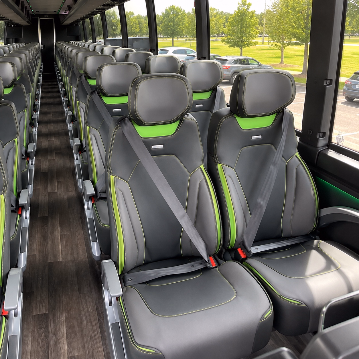 palmdale charter bus rental interior