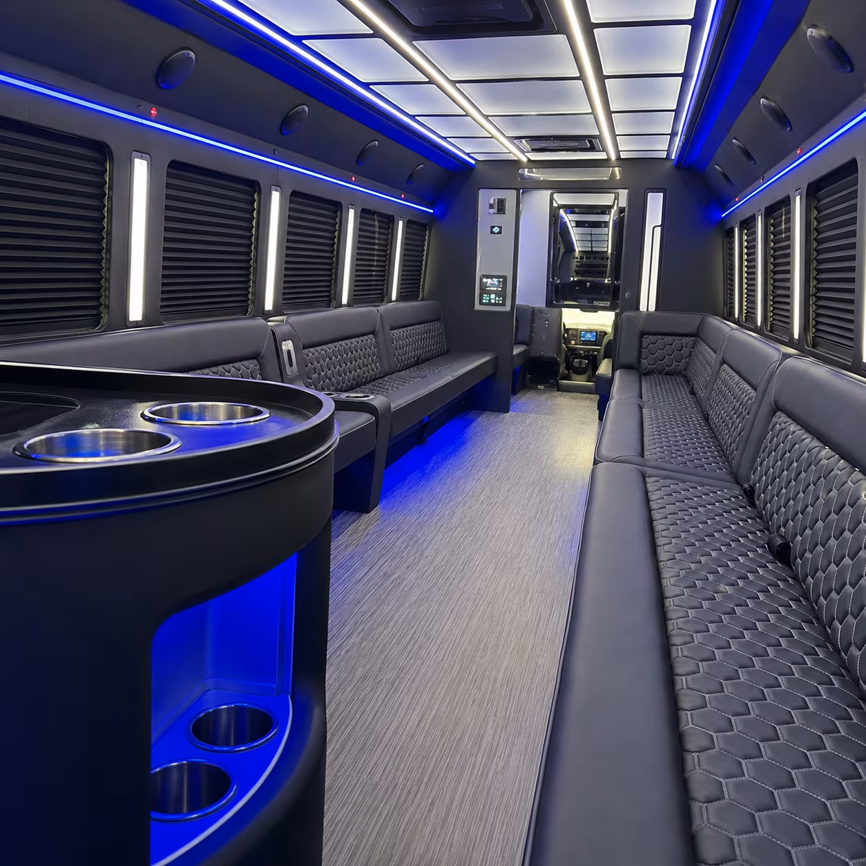 palmdale party bus rental interior