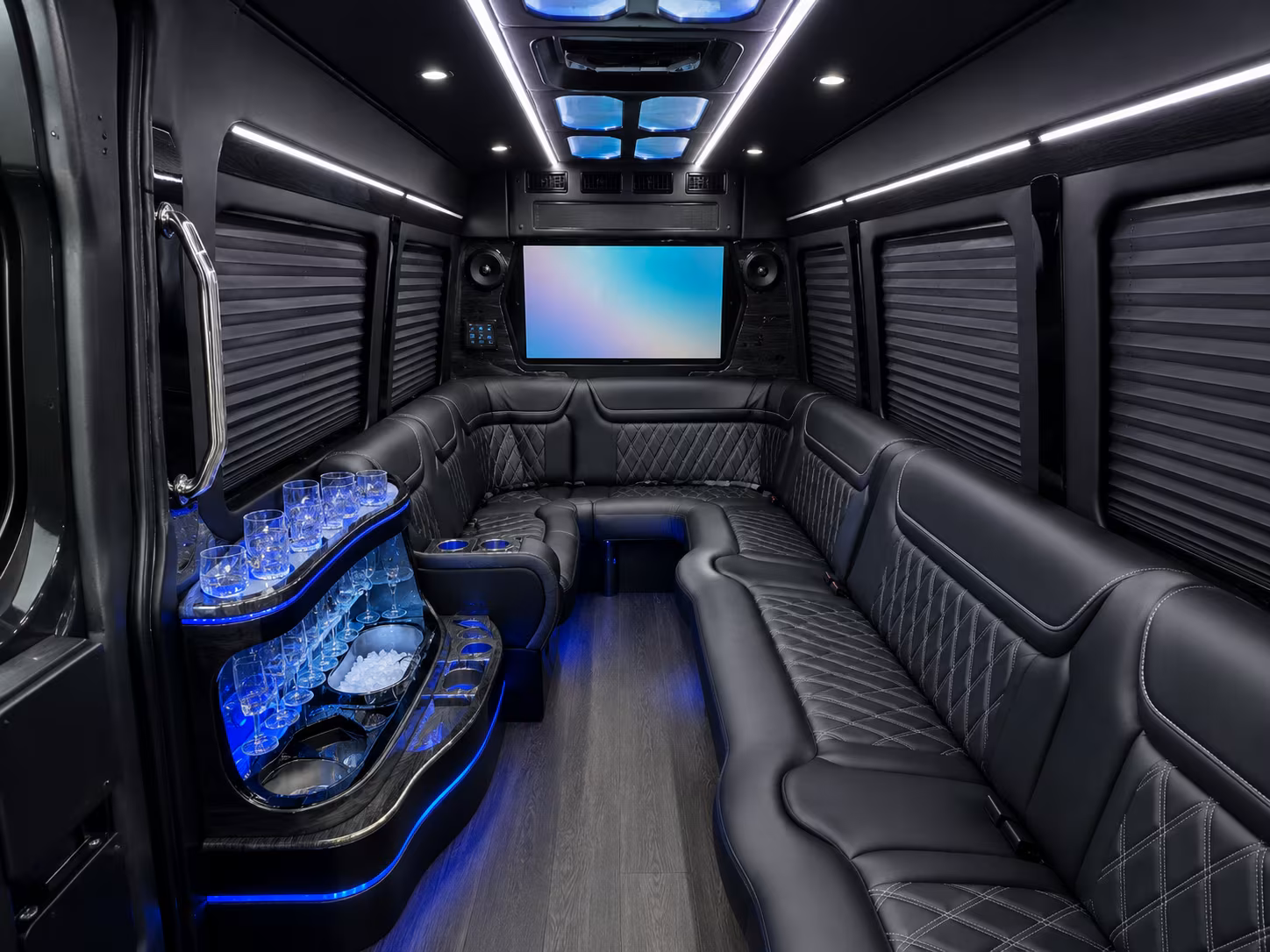 prom night buses for groups celebrating at the antelope valley fairgrounds and local venues